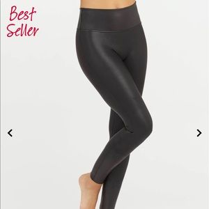 SPANX Faux Leather Leggings XS